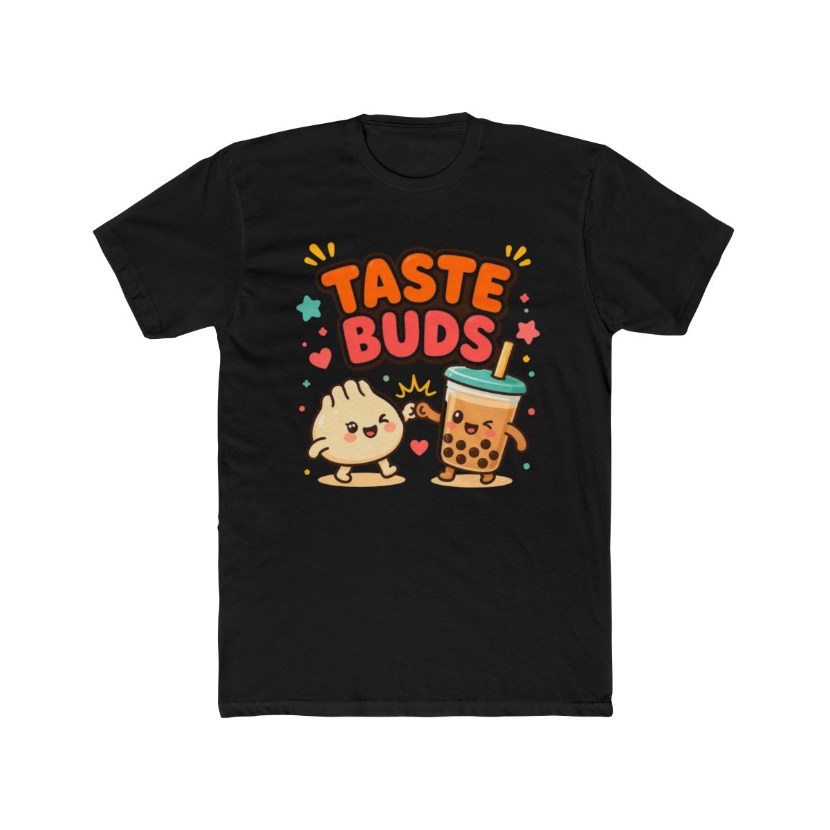 Taste Buds - Cute Kawaii Boba Tea Cartoon T Shirt - alternate angle 3, merchandise